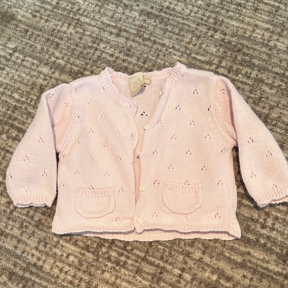Pink Knit Baby Cardigan